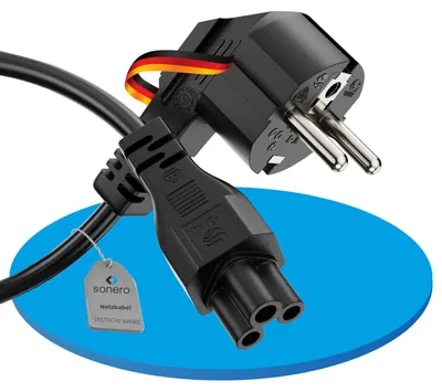 Image de Câble secteur SONERO fiche à contact de protection, X-SKW-C5G-020B, 90°, noir, 2m