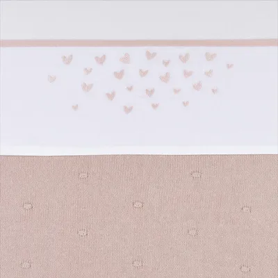 Produktbild von Meyco Hearts Babylaken - 75 x 100 cm - Soft Pink