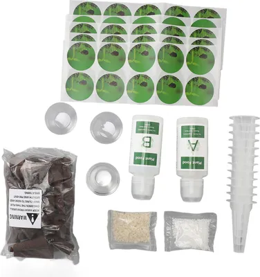 Obrázok produktu pre 100ML Hydroponické rastlinné krmivo Hydroponické živiny sada s rastovými hubkami A B rastlinné krmivo 50 nálepiek Súprava rastlinných podov