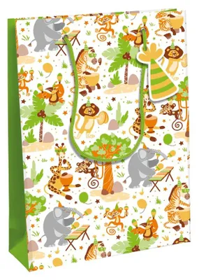 Produktbild von Clairefontaine 32502-2C, Geschenkverpackungstasche, Muster, 210 g/m², 265 mm, 140 mm, 330 mm