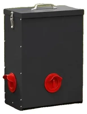 Produktbild von Futterautomat, Stahlkonstruktion, abschließbarer Deckel, armeegrün