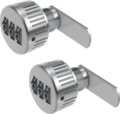 Produktbild von BASI - Hebelschloss - HS 362 - mit einstellbarer Zahlenkombination - für Spinde, Schubladen usw. - 2er Set - 2X9000-1362