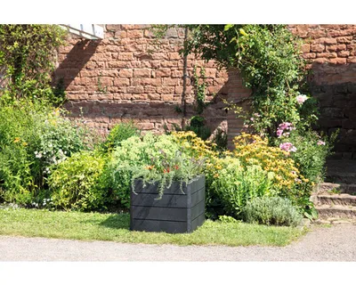 Produktbild von Hochbeet klassisch GARANTIA ERGO Quadro S 50 inkl. Flora-Wassersparsystem 60 x 60 x 50 cm stone