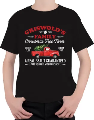 Produktbild von Griswolds Family Christmas Tree Farm - Weihnachten Xmas Uni Kinder T-Shirt, Schwarz, 104