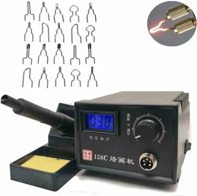 Produktbild von Professionel 220V 60W Holzofen Kit Pyrographie-Maschine für Holz Leder Handwerk