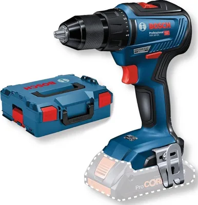 Produktbild von Bosch GSR 18V-55 Professional, Handbohrmaschine, Ohne Schlüssel, Schwarz, Blau, 1,3 cm, 1800 RPM, 1,5 mm
