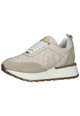 Produktbild von Scapa Sneaker aus Leder mit Plateau, Flechtoptik und herausnehmbarer Decksohle