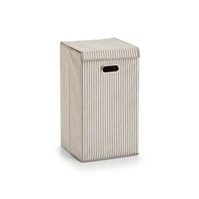 Produktbild von Zeller Wäschesammler "Stripes", Vlies, beige, 32 x 32 x 57 cm