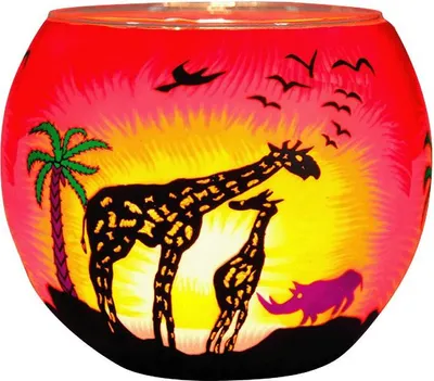 Produktbild von Leuchtglas Safari, H90 x Ø110 mm, KERZENFARM HAHN