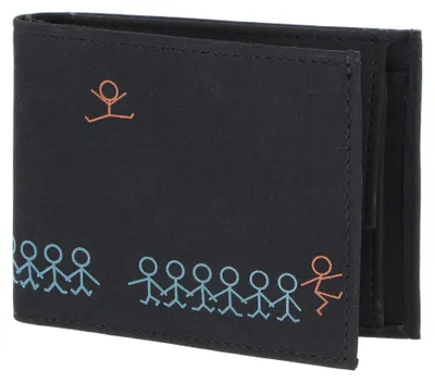Image de oxmox porte-monnaie New Cryptan RFID Protect Pocketbörse Jumping Jack Print Cyan Black noir