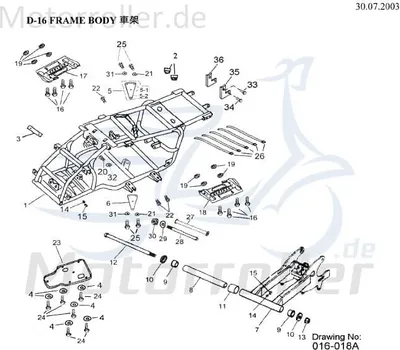 Produktbild von AEON Scheinwerferabdeckung Overland 180 Quad ATV 180ccm 4Takt Motorroller.de Frontverkleidung Frontmaske Scheinwerferverkleidung Lenkerverkleidung UTV