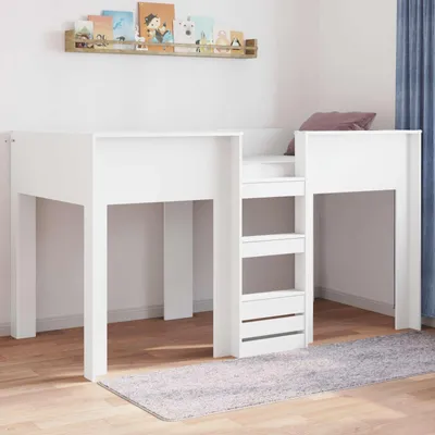 Zdjęcie produktu dla Maison Exclusive – łóżko piętrowe dla dzieci, białe, 90 x 190 cm, materiał drewnopochodny