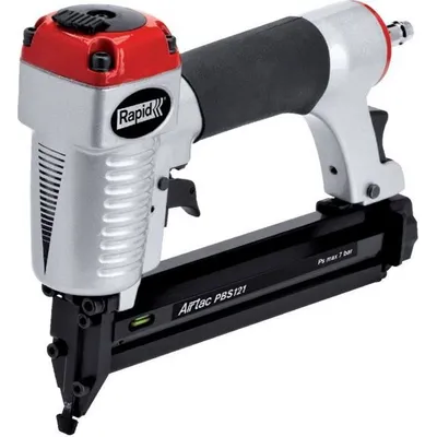 Productafbeelding van Rapid Tools 5000053: Rapid persluchtspijker-/spijkertacker PBS121, blauw/geel, in koffer