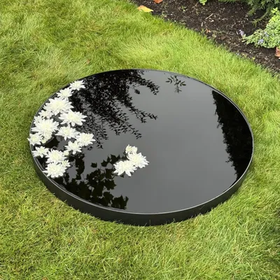 Produktbild von Wasserschale / Wasserspiegel Rund 80, Gartendekoration für Terrasse und Rasen, Dekorative Schachtabdeckung