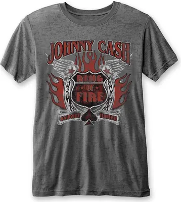 Produktbild von Johnny Cash - "Ring of Fire" T-Shirt für Herren/Damen Uni RO2360 (M) (Anthrazit)