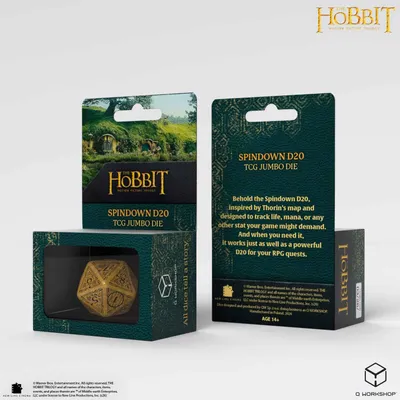 Produktbild von The Hobbit Spindown D20 Jumbo Würfel mit Glitzer für TCG
