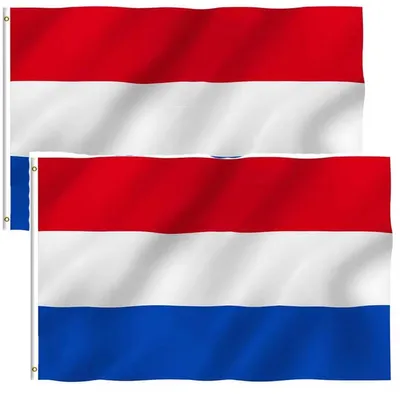 Produktbild von 2 Niederländische Flagge – Flagge der Niederlande – Niederländische Flagge – 2 Stück – 150/90 cm – Polyester – Fußballflagge – Weltmeisterschaft – Europameisterschaft – Spielflagge – CHPN
