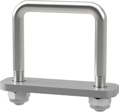 Obrázok produktu pre U-skrutka M10 s upínacou doskou a maticami spustenie pomoci trailer pozinkované SUPROD, M10, LW=61, LH=80 mm