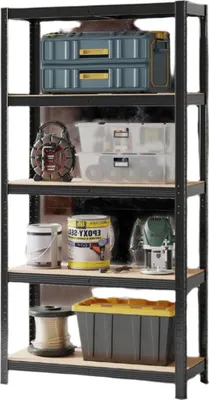 Immagine prodotto di Scaffale robusto per magazzino – Acciaio – Ideale per garage – 180 x 90 x 40 cm