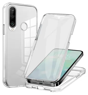 A transparent phone case is shown, with a phone inside it, and another phone case is shown separately.