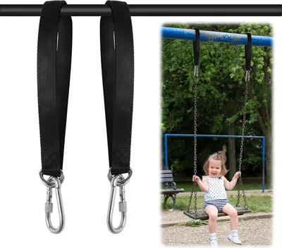 Produktbild von Schaukelbefestigung 50 cm, 2 Stück Nylon Aufhängebänder, Belastbar bis 400 kg, Für Hängematte, Garten