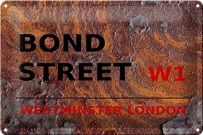 Produktbild von Blechschild London 30x20cm Bond Street W1