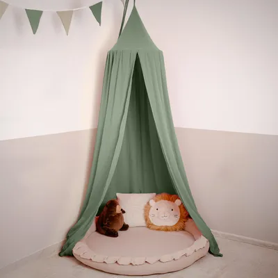 Produktbild von Baldachin für Kinderzimmer aus 100% Musselin - handgenäht