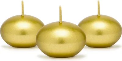 Produktbild von Metallic Schwimmkerze, gold, 4cm (1 Packung / 50 Stk.)