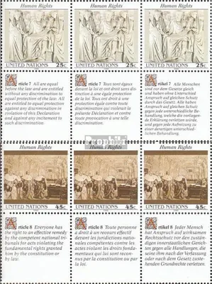 Produktbild von Briefmarken UNO - New York 1990 Mi 606-607 Sechserblöcke (kompl.Ausg.) postfrisch Menschenrechte