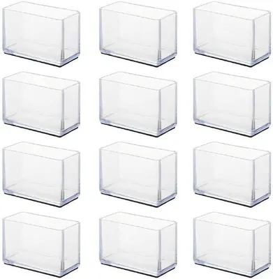 Obrázek produktu pro 12 kusů obdélníkových podložek na nohy židlí, průhledné PVC, chrániče nohou nábytku