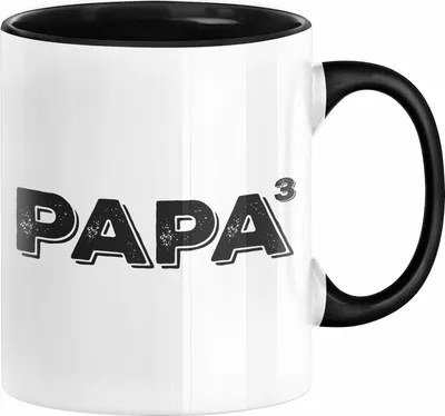 Produktbild von Papa 3 Kinder Papa Hoch 3 Geschenkidee zum Vatertag von Drei Kindern (Schwarz)