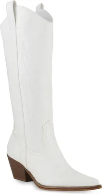 Produktbild von VAN HILL Damen Leicht Gefütterte Cowboystiefel Stiefel Stickereien Schuhe 839870, Farbe: Weiß, Größe: 39