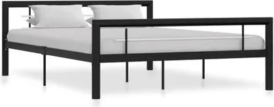 Produktbild von Bettgestell Schwarz und Weiß Metall 140×200 cm