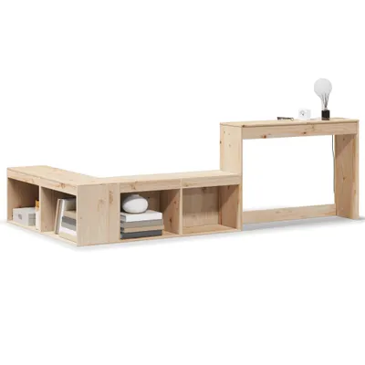 Produktbild von Nachttisch mit Schreibtisch 222x107x75 cm Massivholz Kiefer