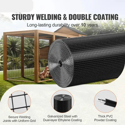 Produktbild von Gartenzaun – Hühnerzaun – Hühnerzaun – Vogelschutznetz – Vogeldrahtnetz – Verzinkte Drahtrolle – 24"x100ft