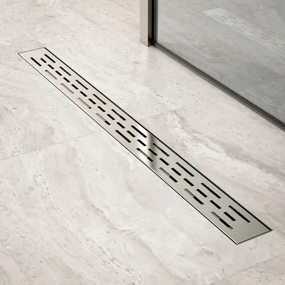 Produktbild von Duschablauf – 80 cm – Standardrost – Edelstahl – mit Flansch