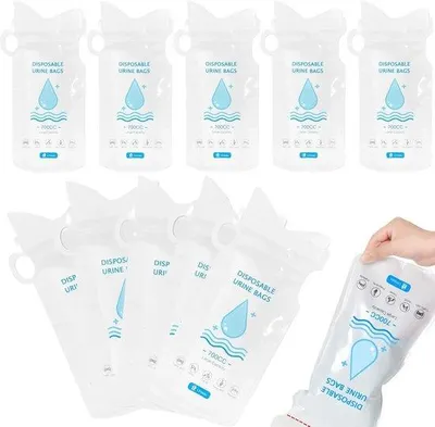 Produktbild von Notfall-Plastikset - 10 Stück - Notfallbeutel für Männer und Frauen - 700 ml - tragbare Plastikbeutel