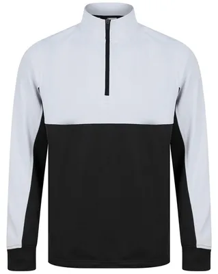 Image de Finden & Hales - Veste de sport pour hommes, fermeture éclair courte, modèle LT6113 (XXL) (Noir/Blanc)
