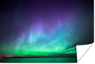 Produktbild von MuchoWow® Poster Nordlichter - See - Finnland 180x120 cm - Fotoplakat