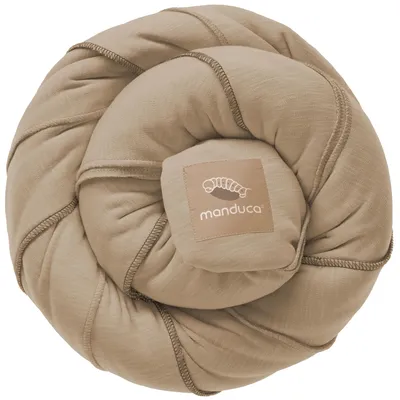 Produktbild von manduca Sling - Babytragetuch - Elastische Babytrage für Neugeborene von der Geburt bis zu 15 kg - Baumwolle - GOTS ,Monochrome Nougat