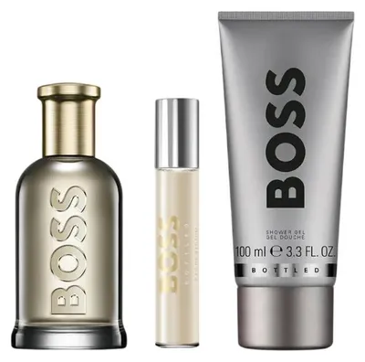 Obrázek produktu pro Hugo Boss Boss Bottled set parfémovaná voda, 100 ml + parfémovaná voda, 10 ml + sprchový gel, 100 ml