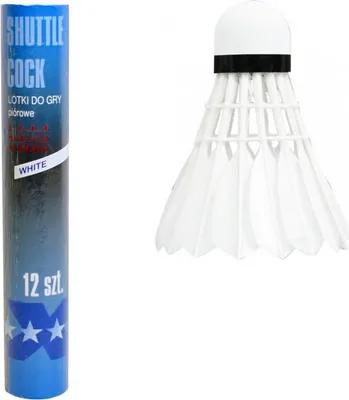 Zdjęcie produktu dla Zestaw Lotek Do Badmintona 12Szt Tuba Białe