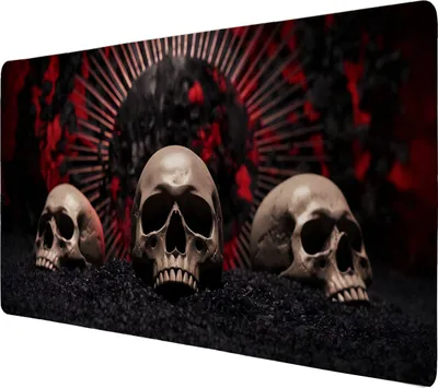 Produktbild von Mysteriöse Totenkopf Schreibtischunterlage 69x31cm XXL Mauspad