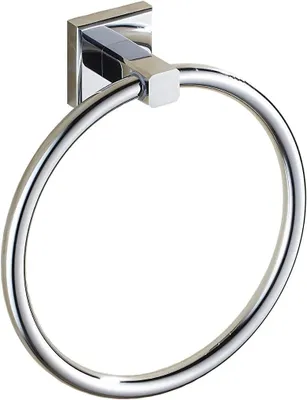 Imagen del producto de Anillo para toallas de acero inoxidable, cromado, resistente a la corrosión, ideal para la cocina y el baño