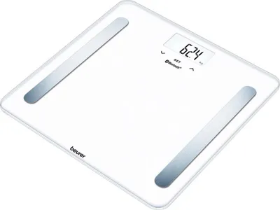 Obrázek produktu pro Diagnostická váha Beurer BF 600 bílá - měří tělesný tuk, vodu v těle, svalovou hmotu, hmotnost kostí, kalorickou potřebu AMR/BMR, BMI - s aplikací - certifikovaná ochrana dat Čistě bílá barva