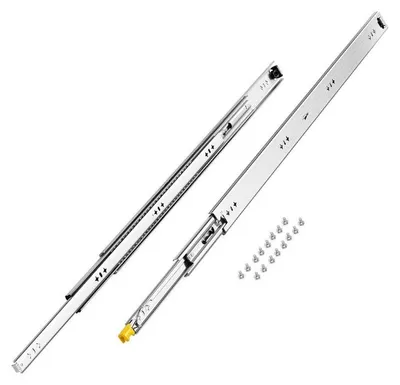 Obrázek produktu pro Kolejnice do zásuvek, délka 900 mm, nosnost 113,4 kg, stříbrná barva