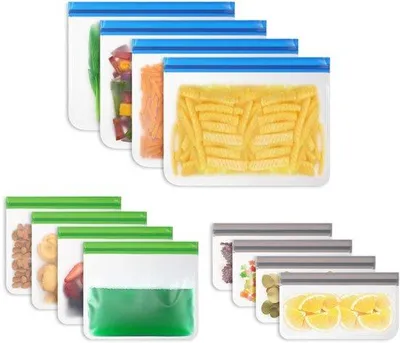 Obrázek produktu pro Praktické sáčky na potraviny – 12 kusů se zipem – těsné a šetrné k životnímu prostředí