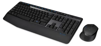Produktbild von Logitech MK345, Volle Größe (100%), Kabellos, RF Wireless, QWERTY, Schwarz, Maus enthalten