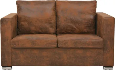 Produktbild von vidaXL Sofa 2-Sitzer 137x73x82 cm Wildleder-Optik