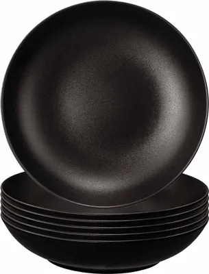 Produktbild von Seltmann Weiden Liberty Velvet Black Suppenteller ø 21,2 cm 6er Set